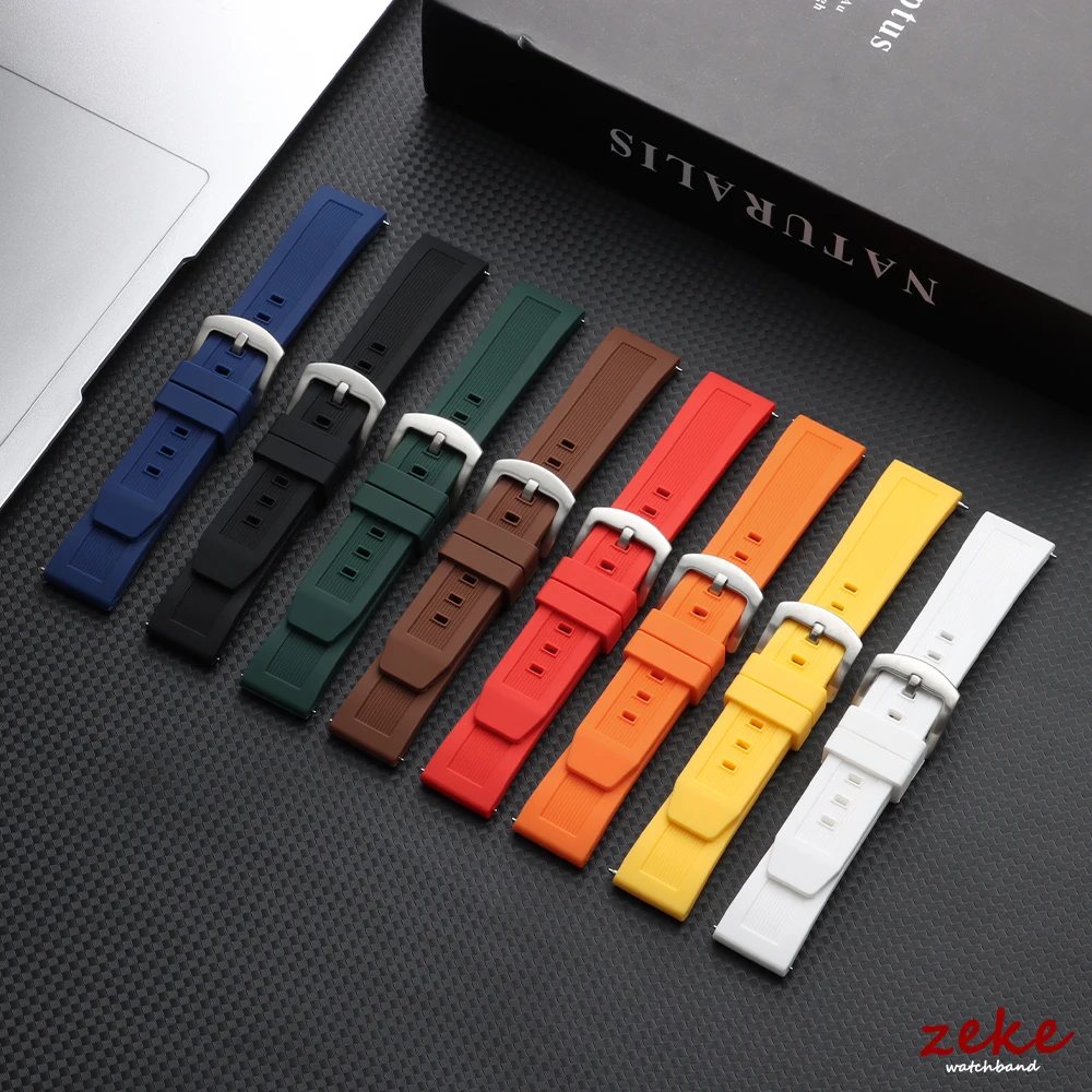 Enhanced Silicone Waterproof Watch Strap - Quick Release Rubber Wristband Belt
