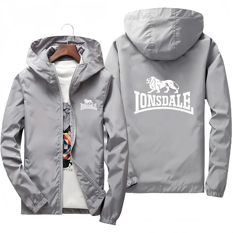 2024 Spring and Autumn Pilot Jacket Men's and Women's Casual Windproof Zipper Thin Hooded Men's Jacket Street Sports Sweatshirt