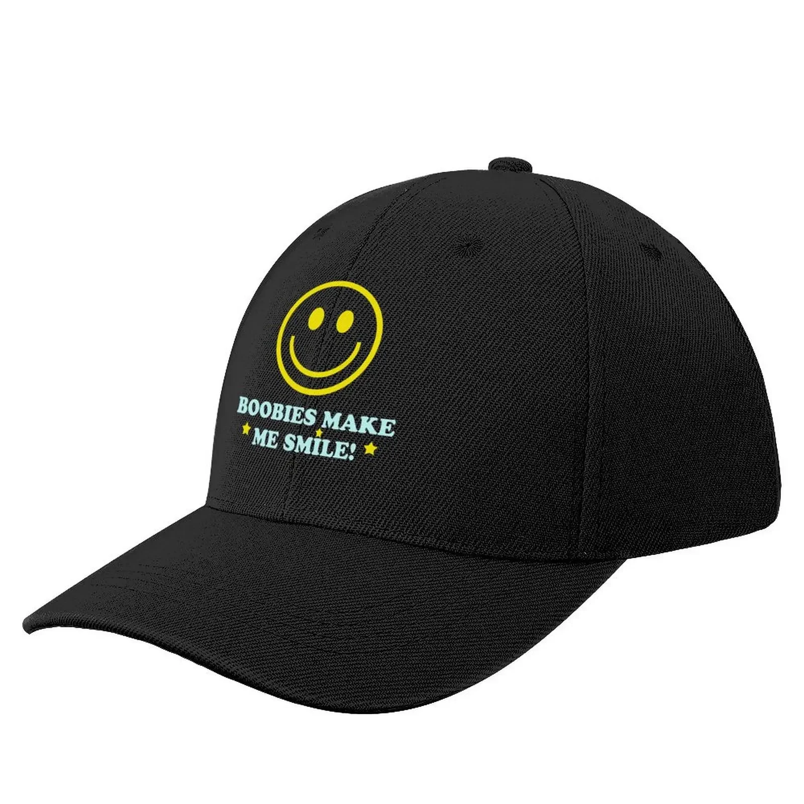 

Boobies Make Me Smile Dark Baseball Cap Designer Hat Snapback Cap Golf Hip Hop Men's Luxury Women's