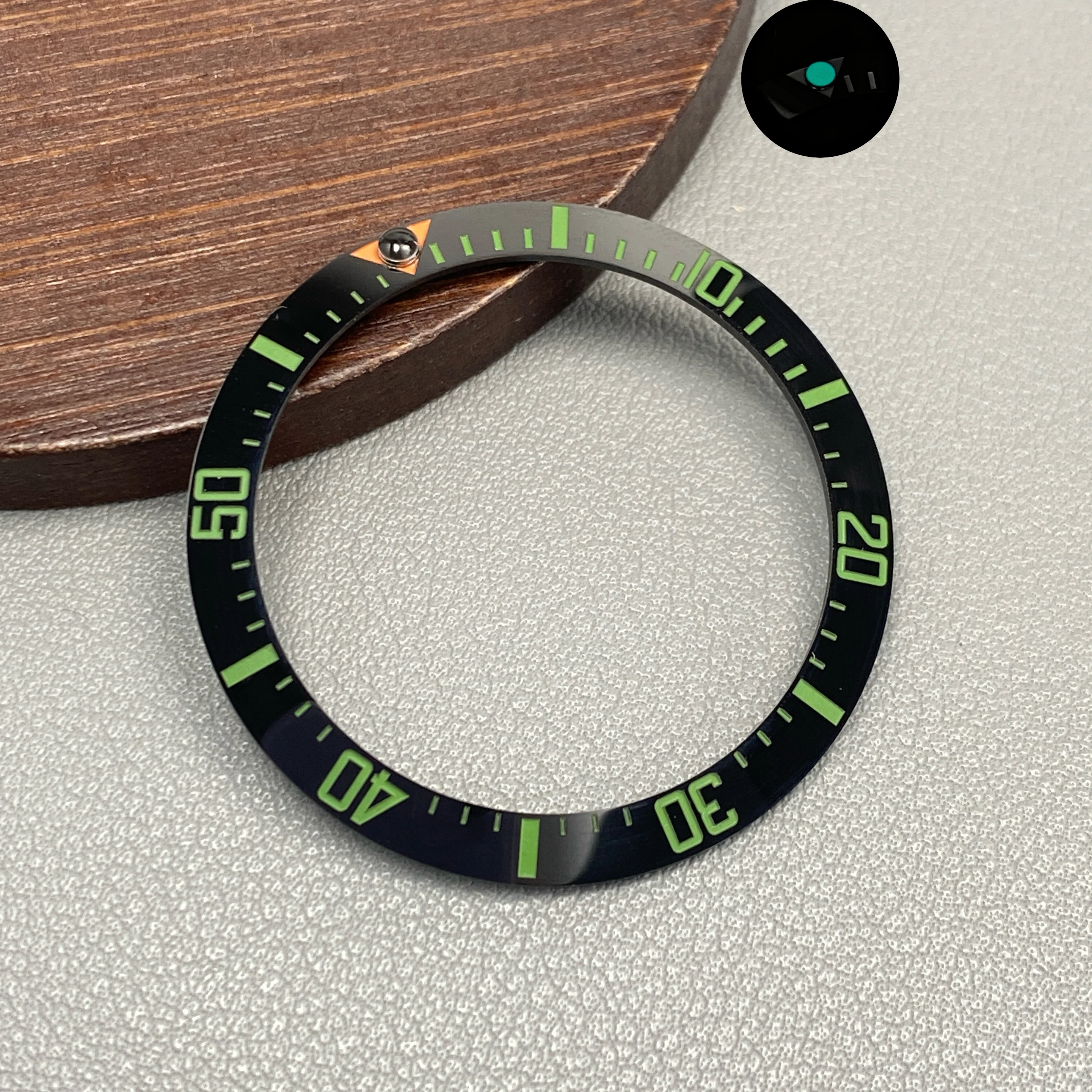 Ceramic Blue-Green Lumi Bezel Insert