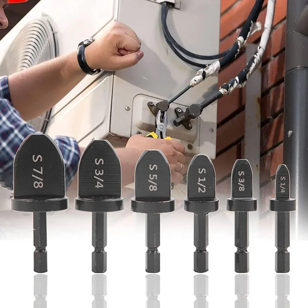 6 Pz Espansore Per Tubi Cuscinetto In Acciaio Manico Esagonale Aria Condizionata Tubo Di Rame Punzonatura Kit Multiutensile Strumento Tornado Per Tubi Di Rame Espansore Per Tubi Di Rame Imperiale Nero 85357273 - 6