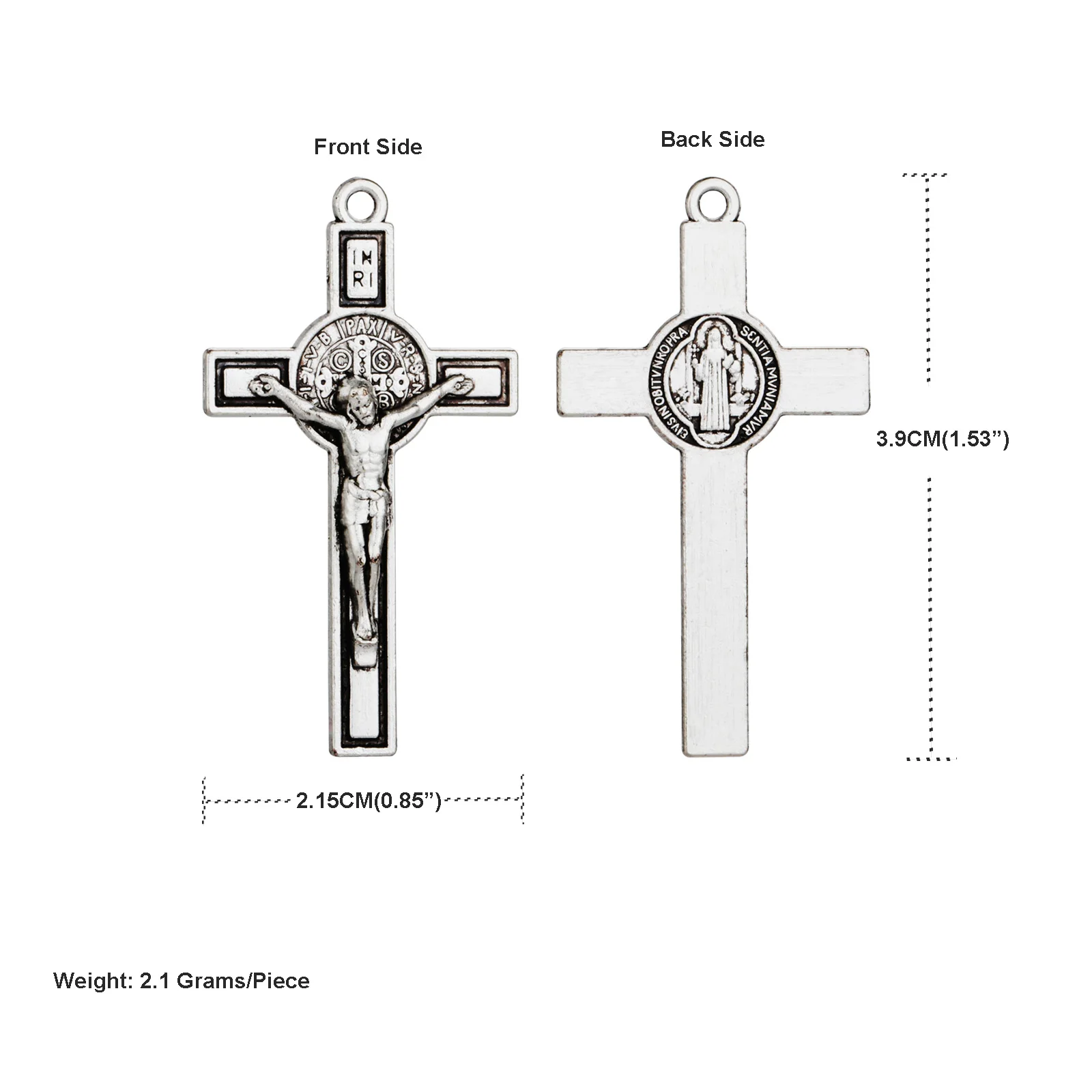 Diyalo Medalla Milagrosa/St. Benedikt/Crucifix Kreuz Charms Anhänger für DIY Rosenkranz Halskette Schmuckherstellung Gebetskranz Teile – Detail 13