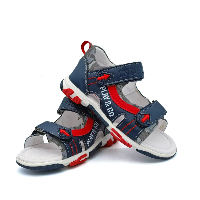1pair Summer Boy PU Leather Orthopedic arch support Sandals Children Shoes