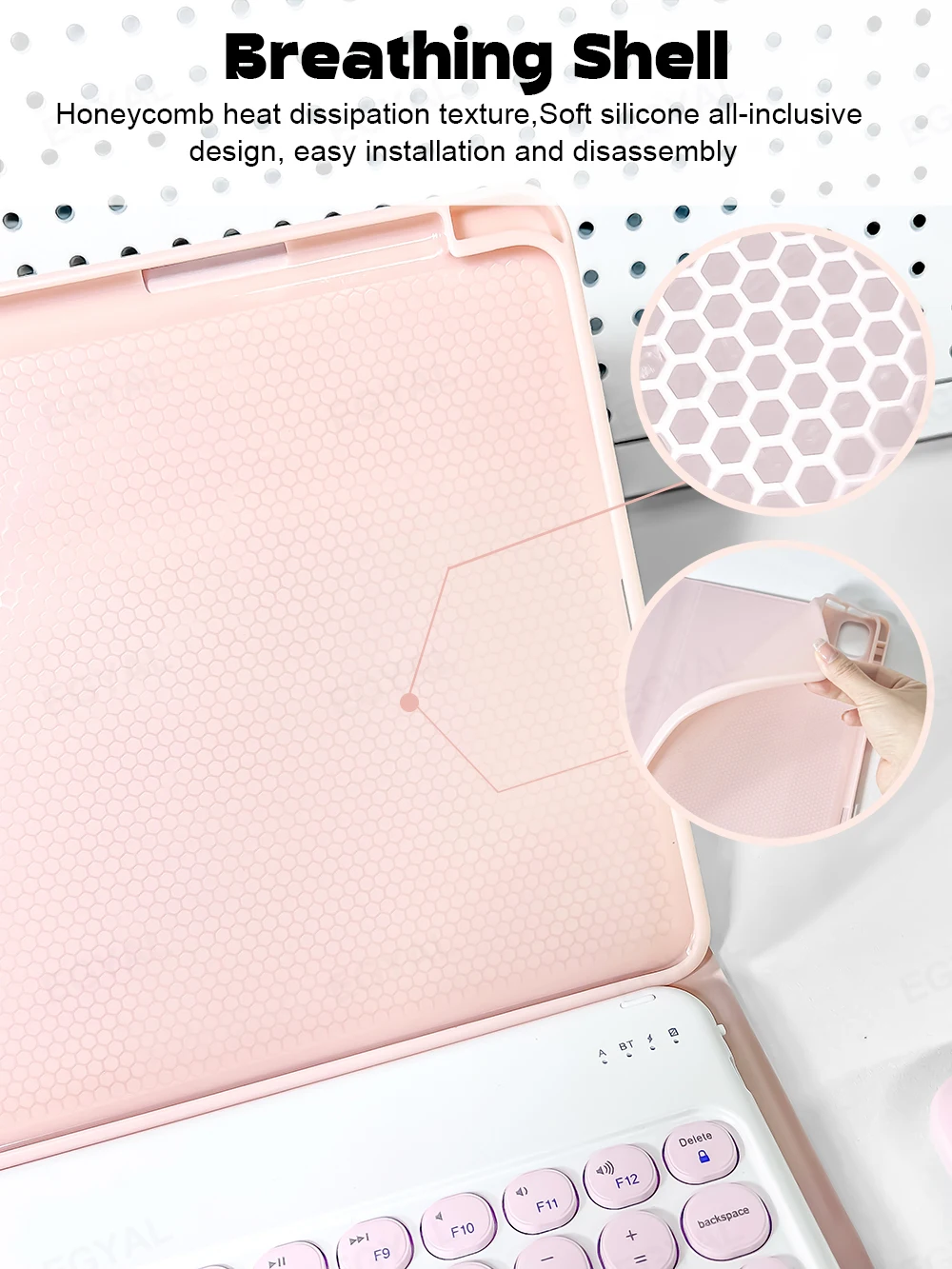 Enhanced Wireless Bluetooth Keyboard and Mouse with Tablet Case and Pencil Cover