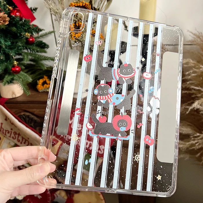 Magnetic Detachable Tablet Case with Apple Pencil Slot and Y-Fold Design