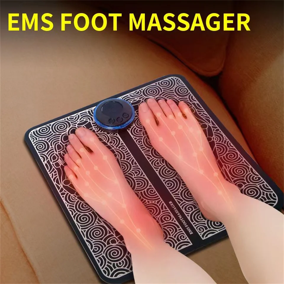 EMS Foot Massager Electric Pad Mat Tens Unit Intelligent USB Charging  Improve Blood Circulation Relieve Ache Pain HealthCare - AliExpress