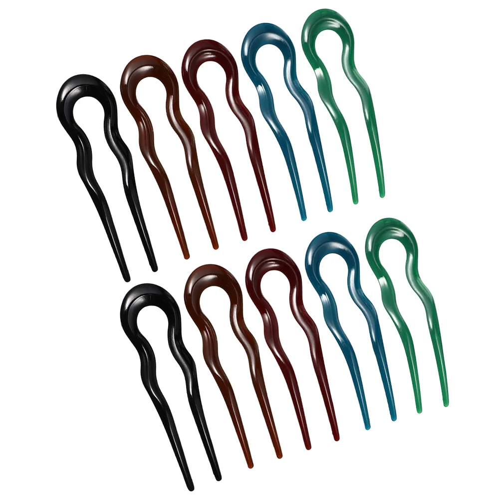 

10pcs Hair Forks French Hairpins U Shape Hair Bun Pins Hair Sticks Accessories for Women Teen Girls