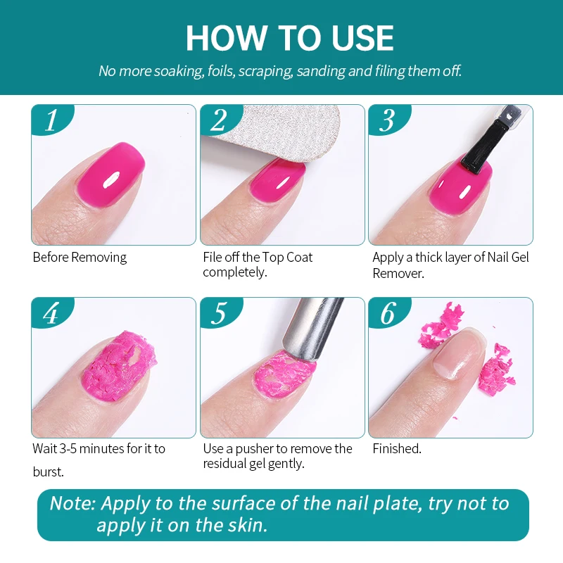 Magic Fast Nail Gel Remover Function Gel Polish Soak Off UV LED Cleaner Nail Degreaser Varnish Glass Bottle