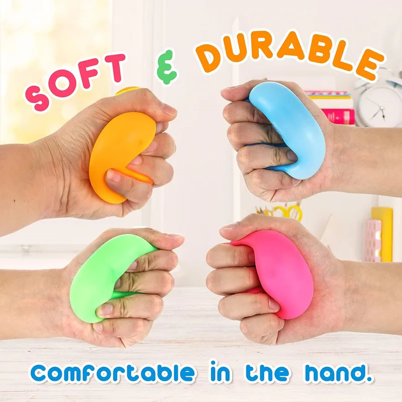 Squishy Stress Balls Resistance Fidget Toys Sensory Stress Relief Hand Therapy Toys Rebound Pinch Squeeze Ball for Kids Adults - Bilde 2