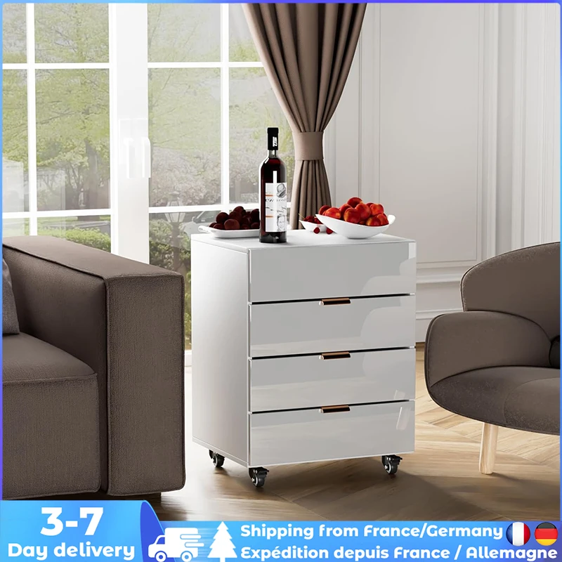 Mesita de noche moderna con 3 cajones, mueble de oficina, sala de estar,  mesa lateral extraíble, caja de noche para dormitorio, 50x40x60cm -  AliExpress