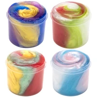 2.37oz Colorful Crystal Slime Putty Toy Kit - Super Soft Non-Sticky Pearlized Bouncy Mud for Kids Birthday Party Gift 1