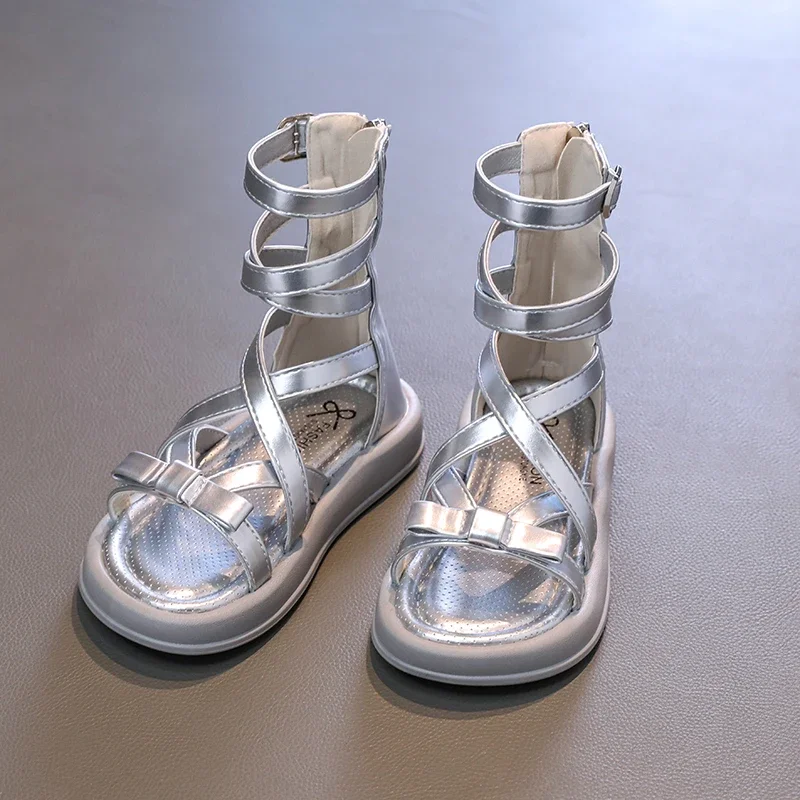 Kids Summer Gladiator Sandals Thick Bottom Woven School Shoes