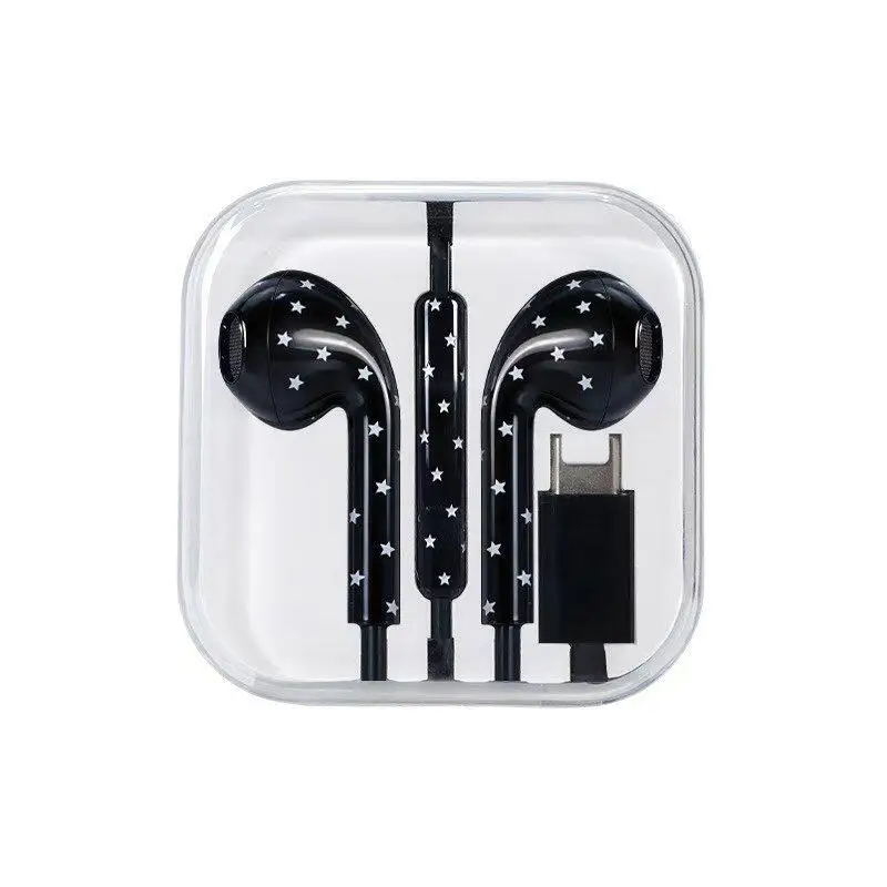 ตัวเลือกสินค้า หูฟังสายลายจุดน่ารัก น้ำหนักเบา สำหรับ iPhone