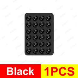 Pack of 5 Strong Grip Silicone Suction Phone Holders - Hands-Free Anti-Slip Adhesive Mounts (Black 1Pcs)