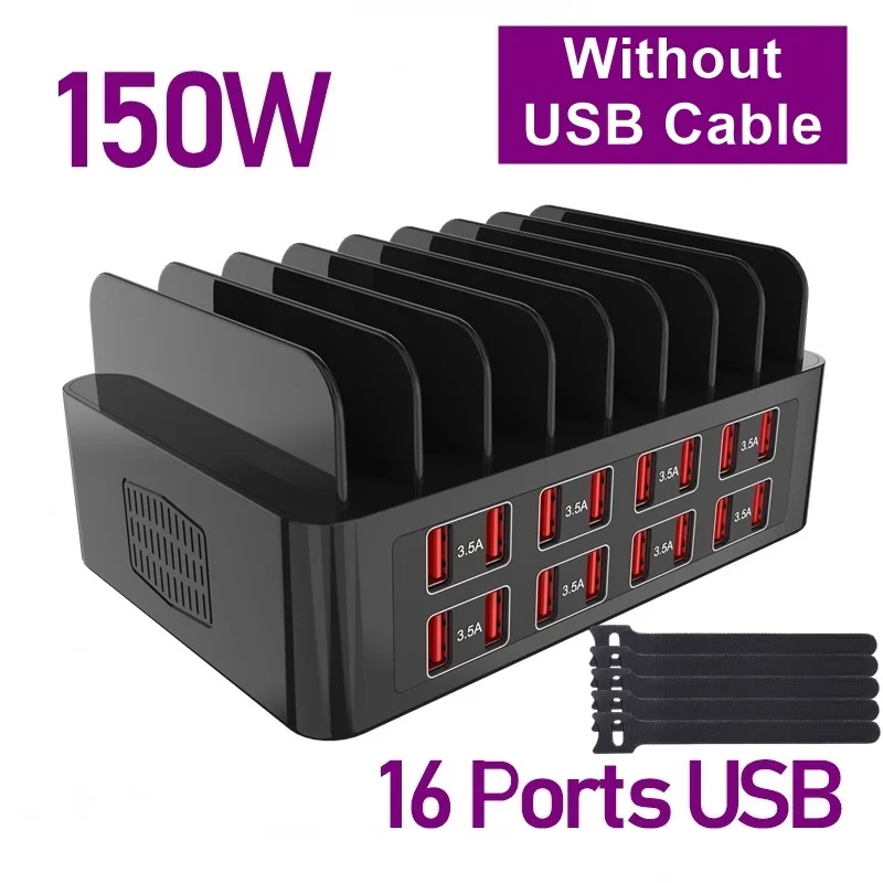 Multi USB, 16 Portas, 150W, 14, 13,