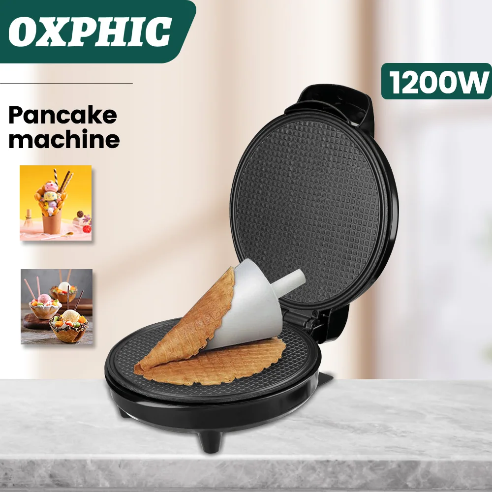 

OXPHIC 1200W Electric Baking Pan 15cm Pancake Pan Electric Crepe Maker Tortitas Tortilla Maker Non-Stick Coating electric pan