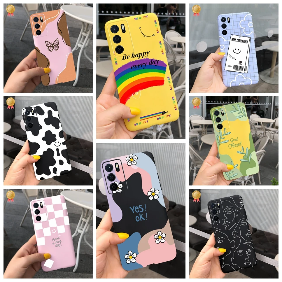 Per Oppo A16 S A16S A54S 4G Custodia Cute Cartoon Soft Tpu Cover Posteriore In Silicone Per Oppo A 16 S A16 A16S A54S Custodia Per Telefono Coque Fund