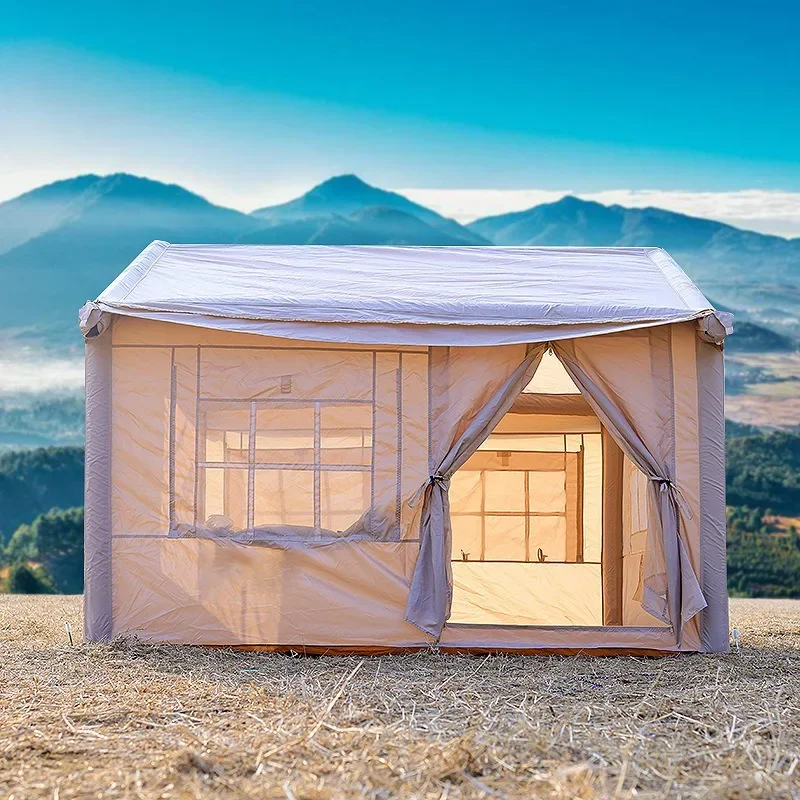 

Надувная палатка для кемпинга на 6-8 человек, 4,8 м2, портативная складная утолщенная интегрированная Наружная палатка для пикника без здания