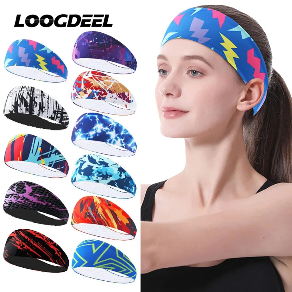 ElasticYogaHeadbandSweatBandageSportHeadHairBandWorkoutTennis