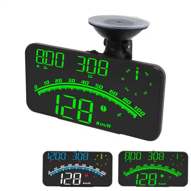 Car Universal Hud Gps Speedometer Digital Hud Led Screen Display For