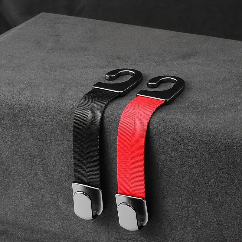 1/2pcs Car Headrest Hooks Hanger for Bags Seat Back Organizer Holder Clips Auto Fastener Hooks Car Storage Interior Accessories