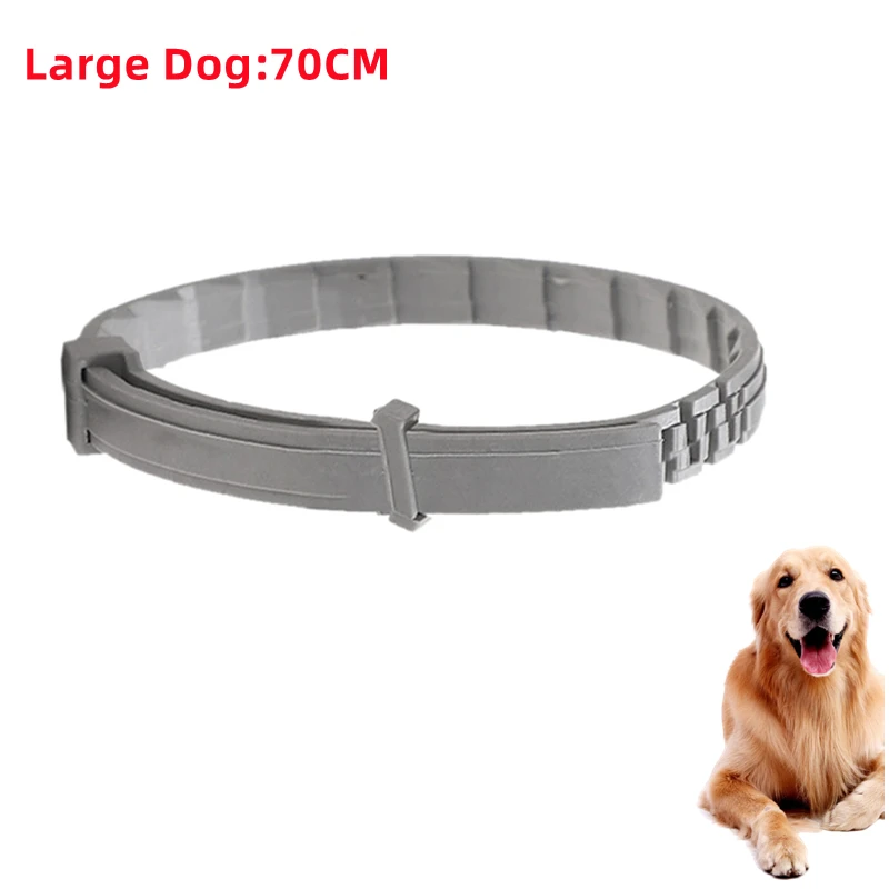 70cmPet Deworming Flea Collar Antiparasitic Necklace Anti Flea and Tick Big Dog Puppy Cat Prevention Mosquitoes Repellent Collar