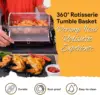 Rotisserie Kit w/Tumble Basket - Stainless Steel, Non-Electric - For Grills, Ovens, Smokers - Gas/Charcoal BBQ, 2
