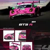 SR 1:64 STAR RACE 911 GT3 pink/green alloy car model 1