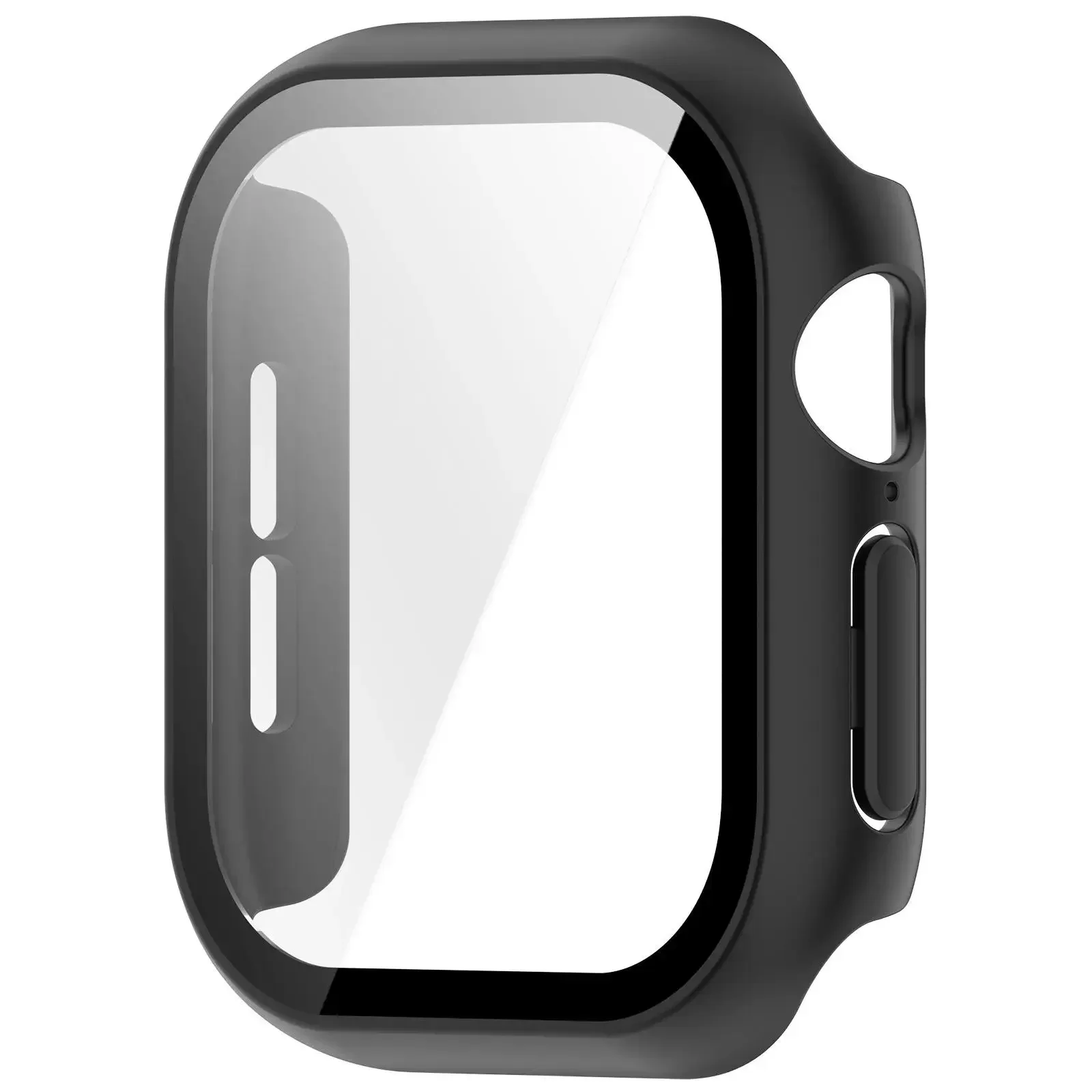 Hard PC Case with Built-in Tempered Glass Screen Protector for Apple Watch, Anti-Scratch Full Protective Shell