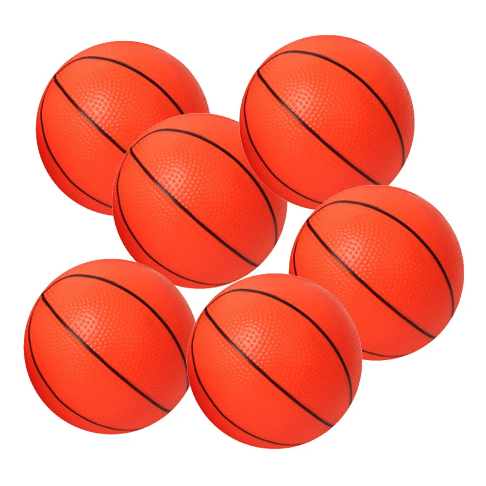 6pcs 10cm Small Basketball W/ Pump Mini Children Inflatable Basketballs Kids Indoor Outdoor Sports Toy Basket Ball Entertainment