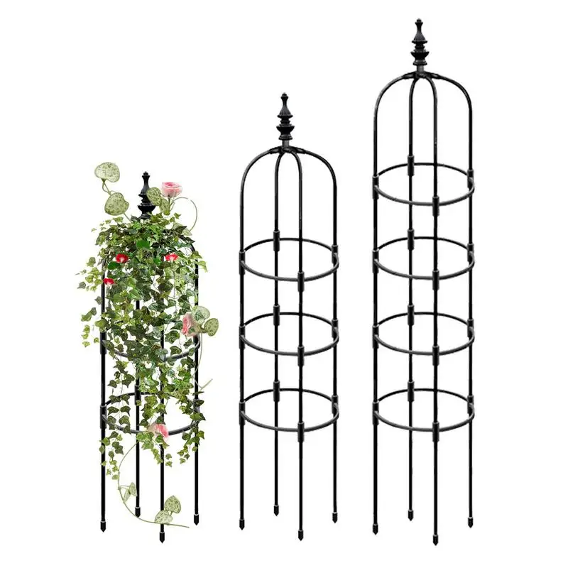 

Garden Trellis Tower Obelisk Climbing Plants Heavy Duty Support Mesh Climbing Tools For Vine Fruits Vegetables Vining Plants