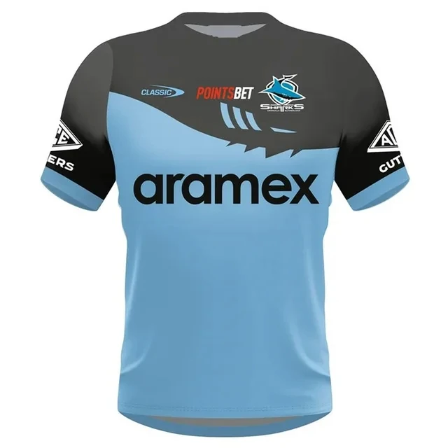 2024 Cronulla Sharks Camiseta de rugby de entrenamiento indígena / pantalones cortos - Hombre Talla: S-5XL (Nombre impreso y número) Calidad superior
