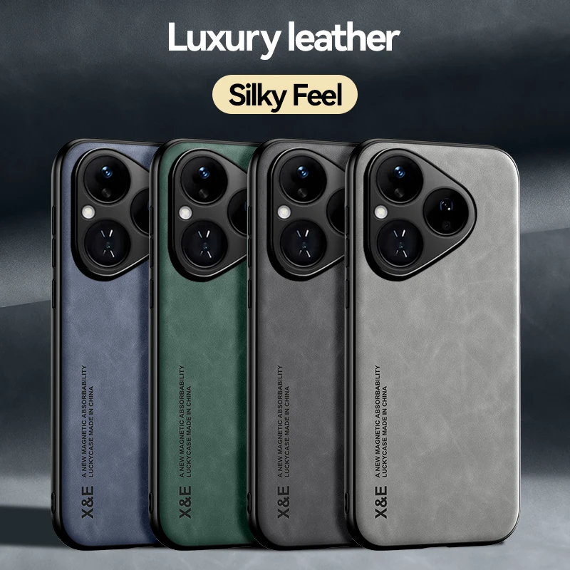 Vintage Magnetic Leather Shockproof Silicone Soft Case Cover