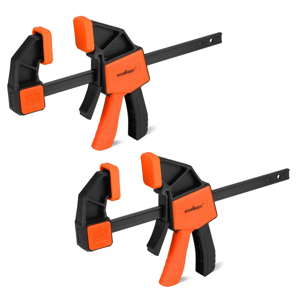 HORUSDY 2-Pack 6inch Bar Clamp Set Woodworking F Clamps Quick Release Spreader