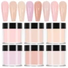 6pcs/set Nude Acrylic Powder Carving Crystal Dipping Powder Professional Nail Extension Builder Engraving Pigment Dust 1