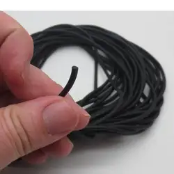 Premium 10m High - Elastic Fishing Rope - Durable 2.5mm Rubber Line Accessory (2.5mm 10M Black)