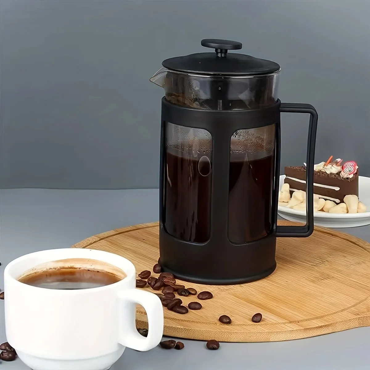 Kaffee Französisch Presse Topf Mit Filter hohe borosilikatglas Hand Punch Kaffeekanne Multifunktionale Brauen Tee Milch Topf Werkzeuge – Detail 1