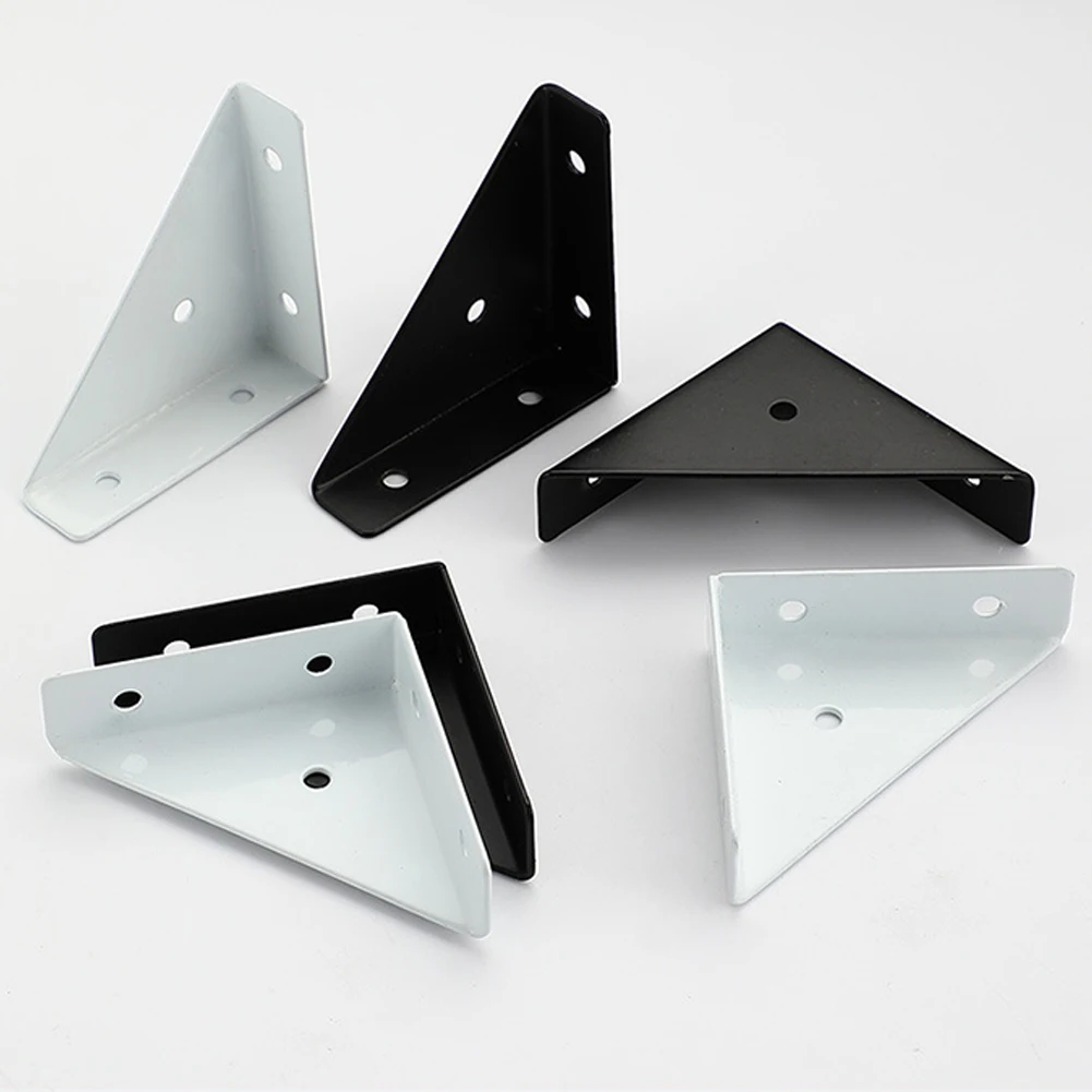 4pcs Angle Corner Brackets Fasteners Heavy Protector Right Triangular Angle Corner Stand Supporting Cabinet Furniture Hardware