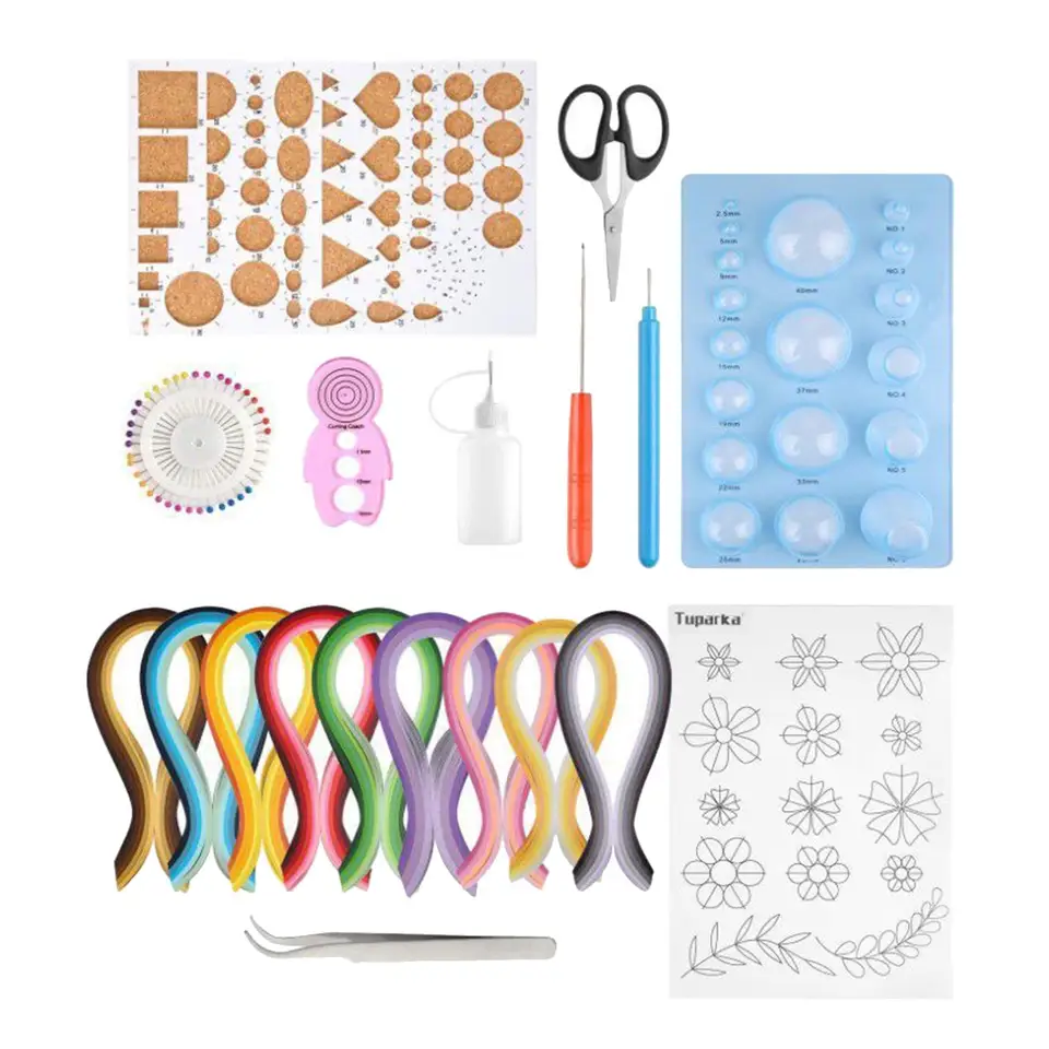 Set Quilling Carta 18 Pezzi + 960 Strisce | Kit Completo Per Filigrana Fai Da Te E Decorazioni - 3