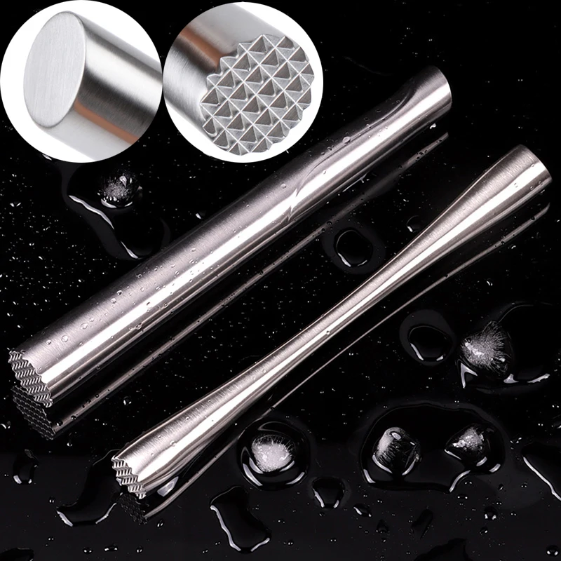 Stainless Steel Cocktail Wine Tools Ice Cocktail Swizzle Stick Crushed Ice Hammer Popsicle Sticks Kitchen Supplies Bar Tools bar tools