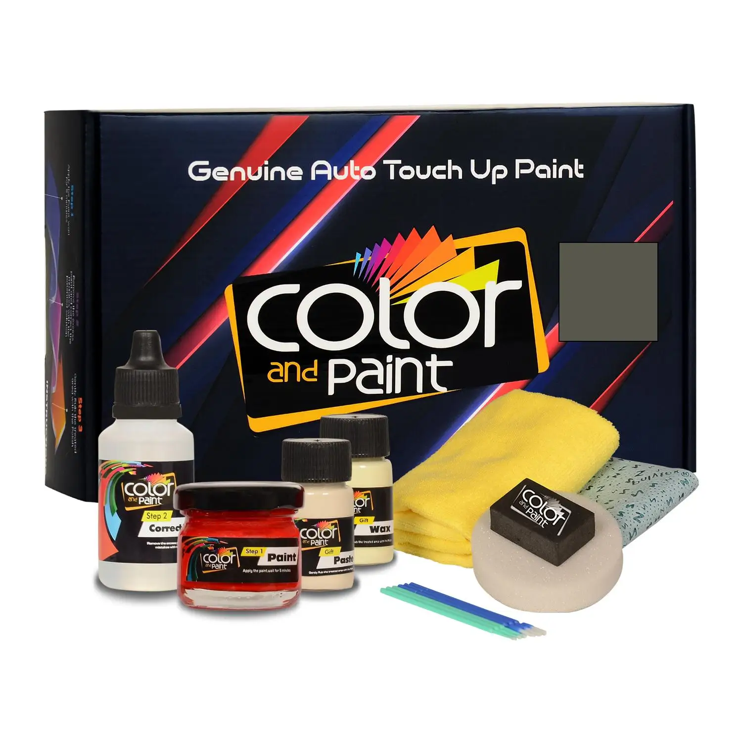 

Color and Paint compatible with Volvo Automotive Touch Up Paint-GRAY-91725-Basic Care
