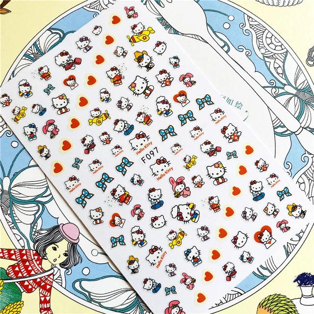 TSC-119 TSC-282 TSC-130  Japanese hot blooded anime 3D Back glue Nail Art Stickers Decals Sliders Nail ornament decoration F-098