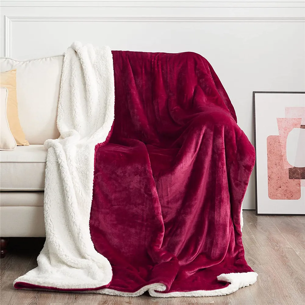

CLOOCL модные плюшевые одеяла бордового цвета с 3D принтом пледы одеяла для кровати постельное белье для взрослых детей пушистые одеяла 5 размеров