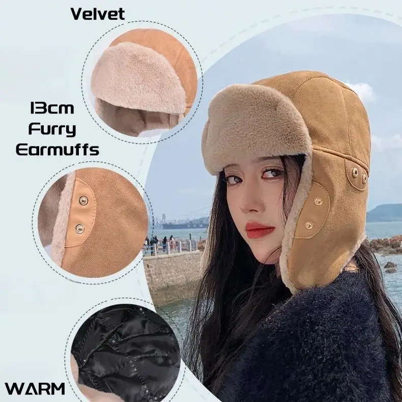 Windproof Ear Protecting Thickened Padded Hat 6