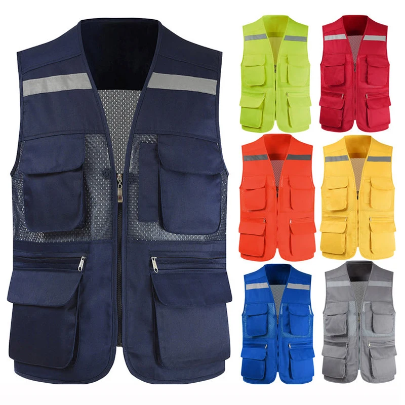 Hi Vis Reflective Photographer Vest Fishing Vests For Men With Multi  Pockets Fishing Vest Mesh Sleeveless Jacket Vest - Safety Clothing -  AliExpress