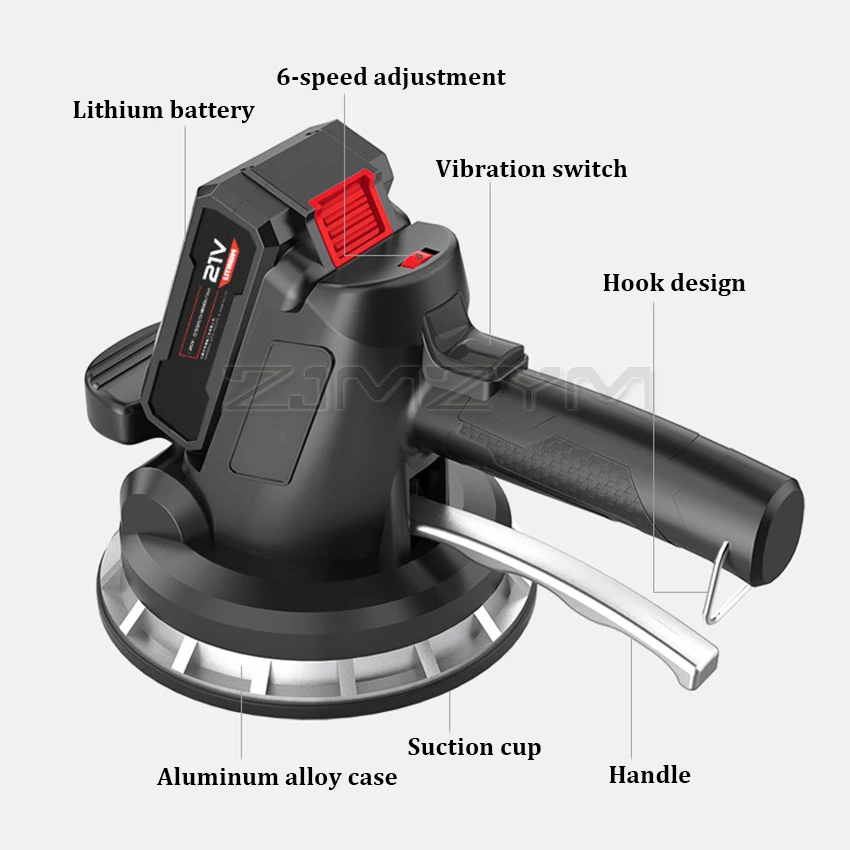 Tile Tiling Tool Machine Lithium Battery Floor Vibration Power Tools Vibrator Wall Tile Tiling Automatic Vibration 26000rpm tile leveling tools