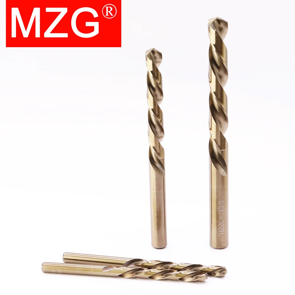Drill Bit Set MZG 1.0-13.0 MM Cobalt Coated Straight Shank Standard Length HSS M35 High Speed Steel CNC Drilling Cutter drill bit set