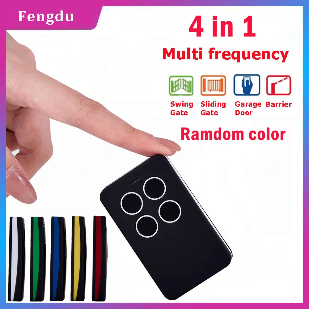 4-Pack Universal Multi-Frequency Garage & Gate Remote – Works With 280-868MHz, Fixed & Rolling Code Systems (Clone Ready)