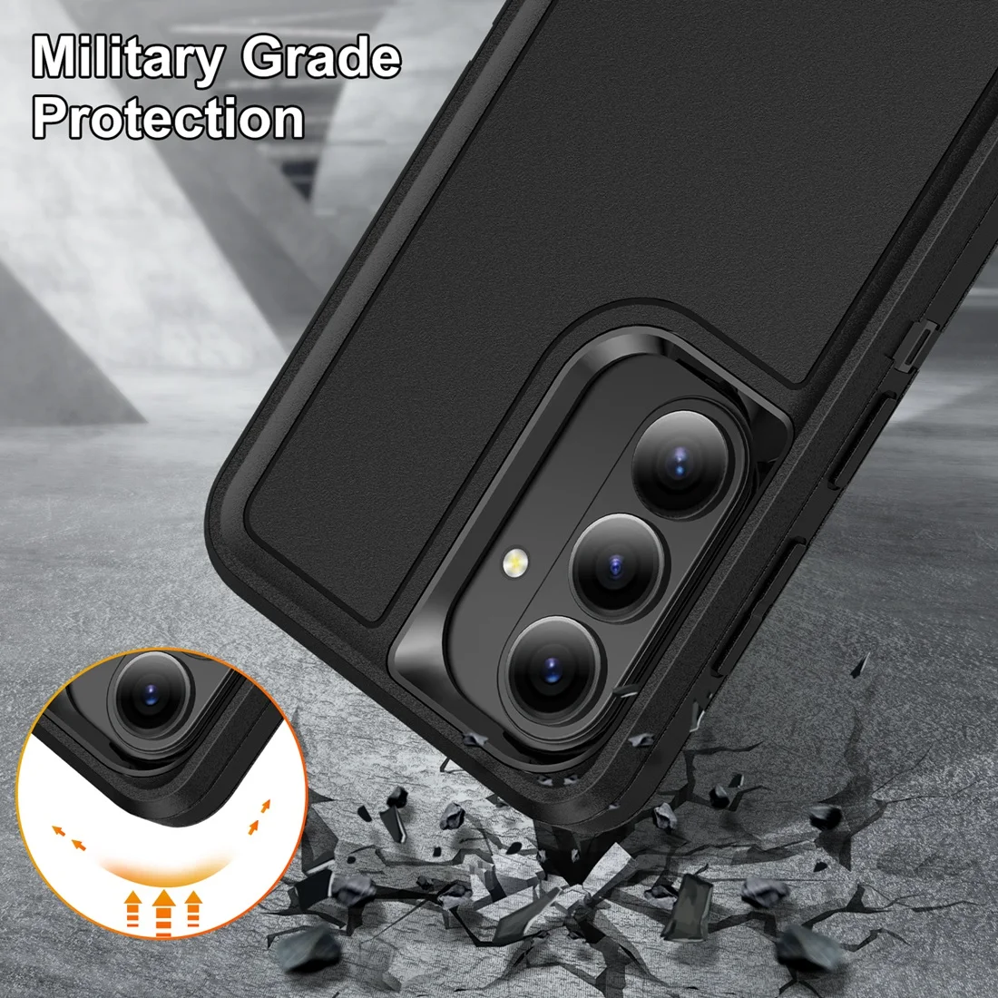 3-in-1 Shockproof Slim Heavy Duty Case with Kickstand