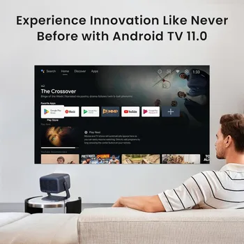 JMGO N1 Pro Projector 1080P FHD, 4K MALC™ Tri-Color Laser Portable Outdoor Projector with Android TV 11, Freestyle Gimbal 5